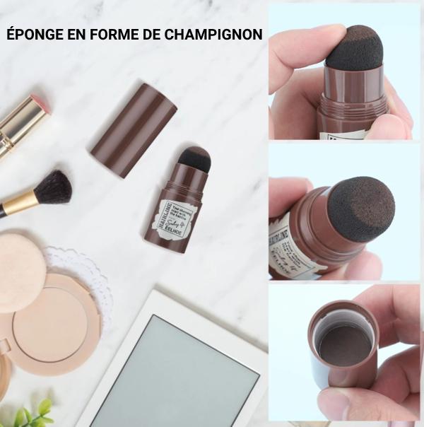 Kit Pour Maquiller Les Sourcils - Tampon à Sourcils - Pochoirs Beauté Produit Gris-Noir 