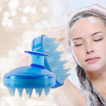 Brosse pour Shampoing en Silicone Madame Cosmetique Bleu 