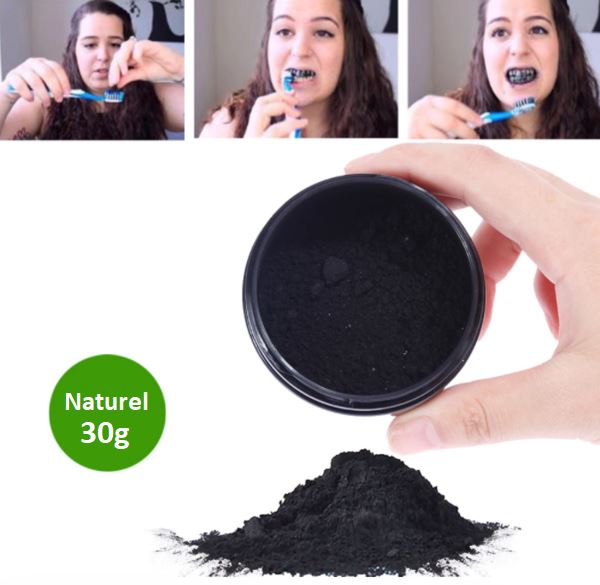 Poudre de blanchiment dentaire au charbon actif naturel Beauté Produit Poudre 