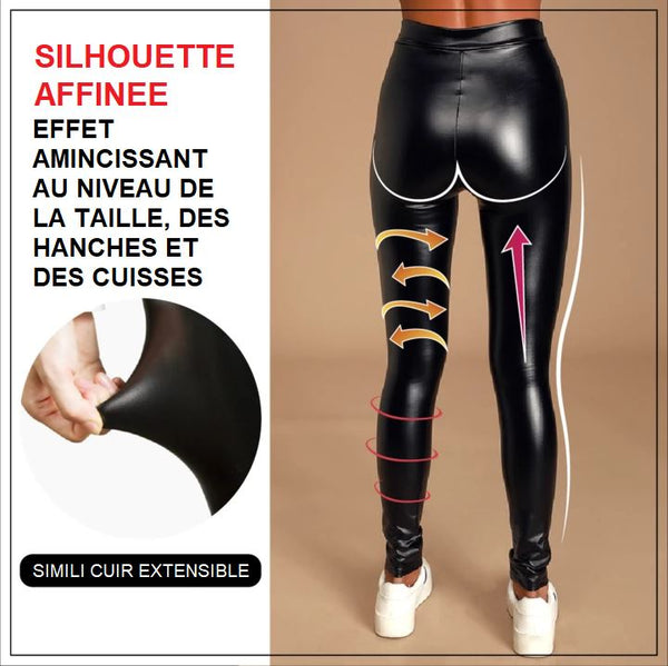 Pantalon En Simili Cuir Extensible Madame Cosmetique XL 