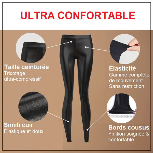 Pantalon En Simili Cuir Extensible Madame Cosmetique XL 