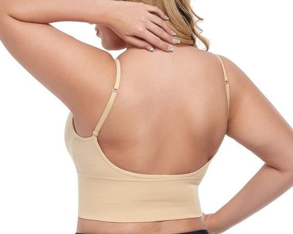 Brassière De Sport Sans Couture Grande Taille Beauté Produit Beige 4XL 