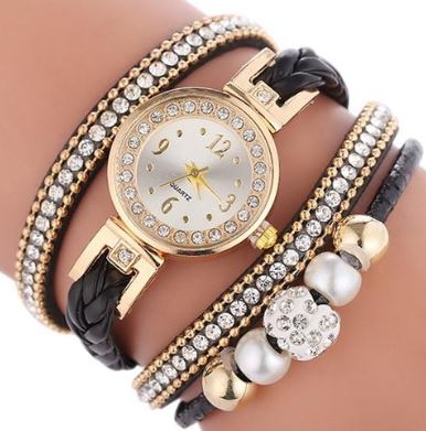 Montre Quartz + bracelets (lot de 4) Madame Cosmetique 
