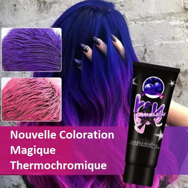 Teinture - Encre Thermochromique Changeant La Couleur Des Cheveux Beauté Produit Du Violet au Magenta 