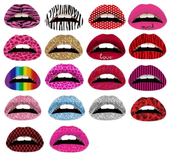Stickers 3D Pour Les Lèvres - 18 Motifs Beauté Produit 