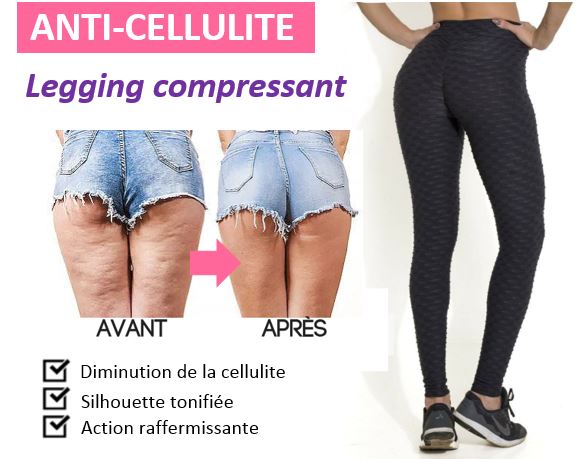 Legging Anti-cellulite Gainant Madame Cosmetique Noir L 