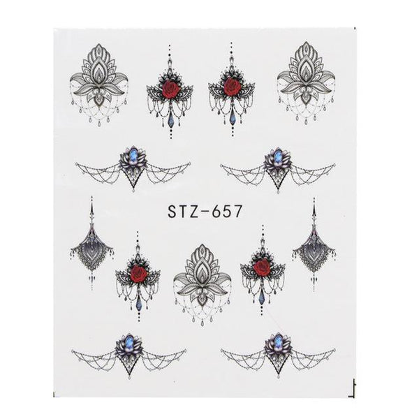 Décalcomanies d'ongles - Tatouages Éphémères pour ongles - Nouveaux modèles 123maquillage 