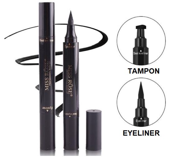 Crayon Eye-liner Avec Tampon Aile Parfaite Madame Cosmetique 